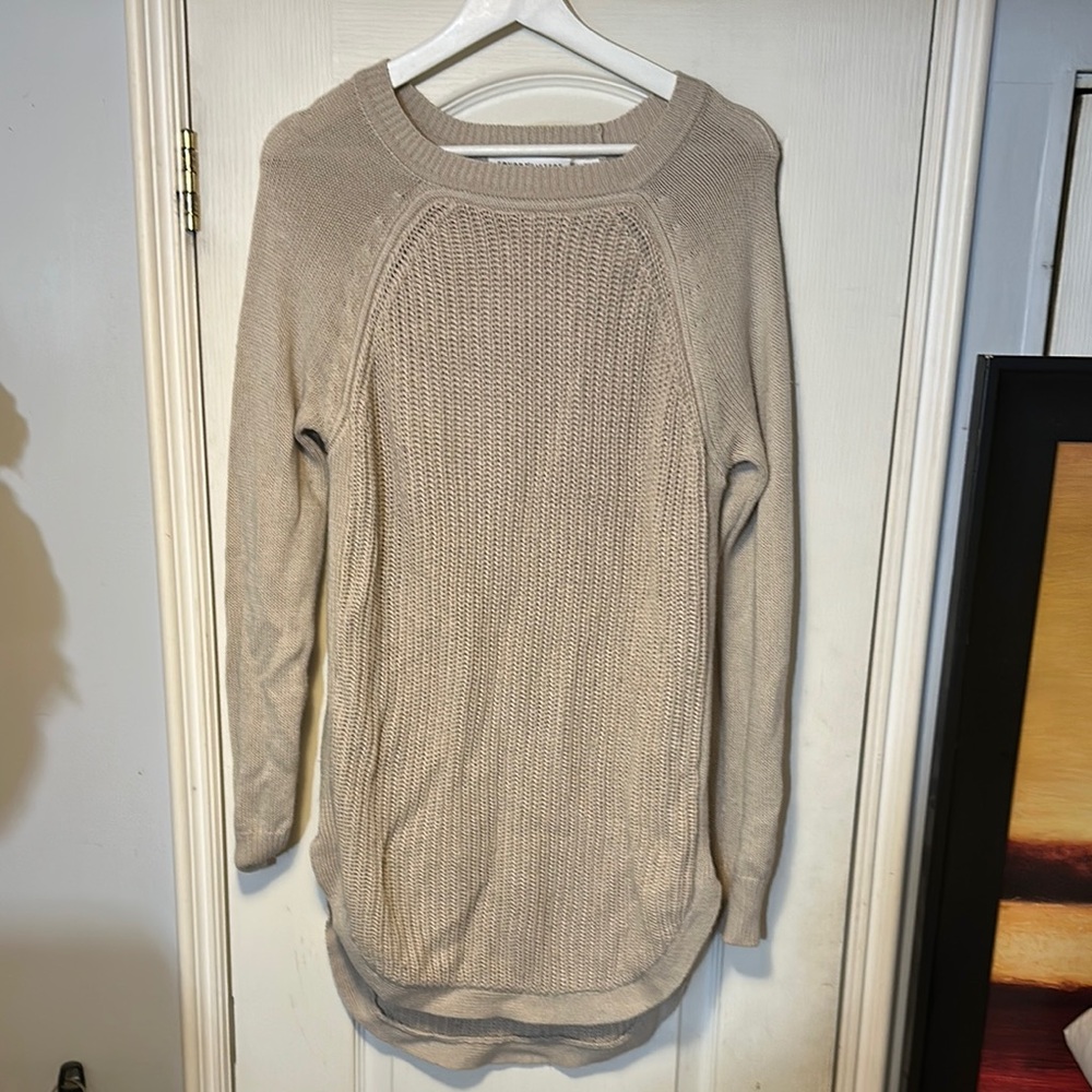 Women’s Seven Sisters Cozy Cream Crew Neck Sweater with Ribbed Texture